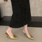 Damen elegante Mules mit spitz zulaufender Form R&B