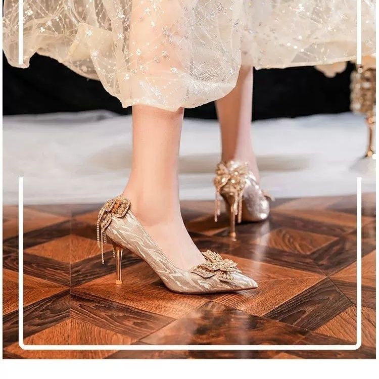 Damen elegante High-Heels mit glamourösen Applikationen R&B