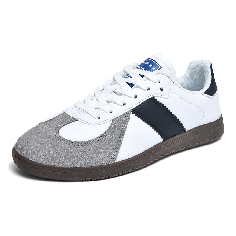Unisex nan urbaner Tennis-Sneaker mit Veloursleder-Overlays gepolstertem Fersenkragen und vulkanisierter Gummisohle R&B