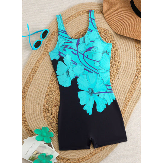 Damen Sportlicher Schwimmanzug mit stylischem Grafikdesign R&B