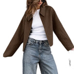 Damen modische Kurzjacke im lässigen Oversize-Stil mit eleganten Details R&B