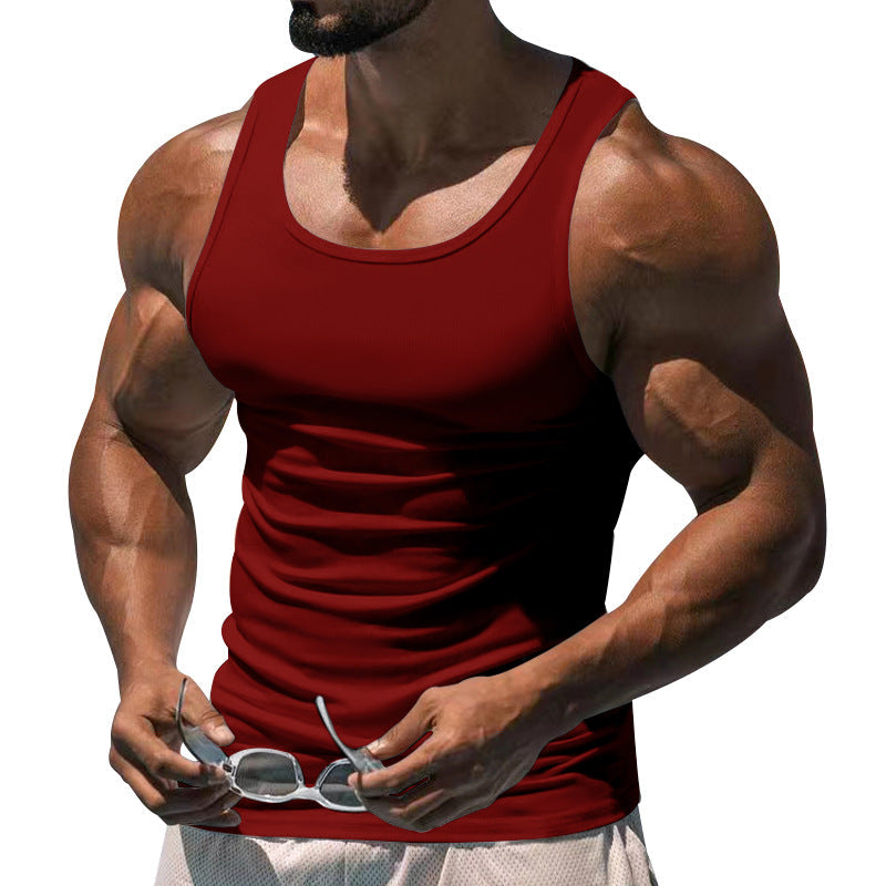 Herren atmungsaktives Sport-Tanktop mit körperbetontem Schnitt und feuchtigkeitsregulierendem Material R&B
