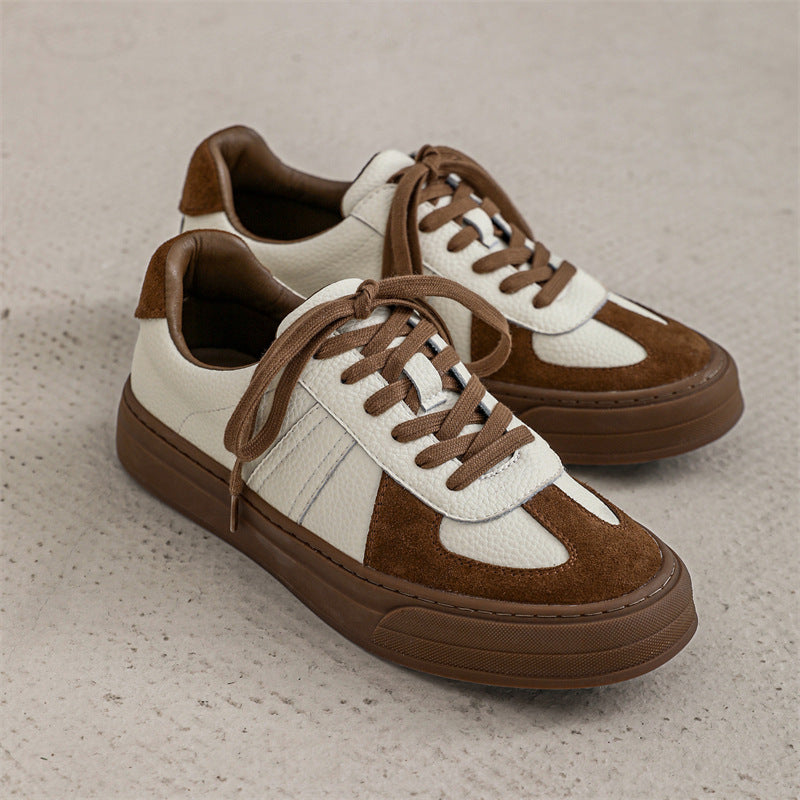 Damen Trendige Freizeit Sneakers mit hochwertiger Leder- und Wildleder-Kombination R&B