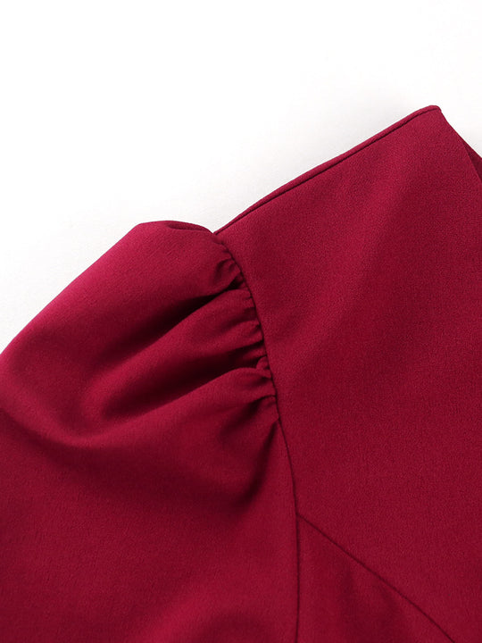 Damen Abendkleid mit asymmetrischem Design und voluminösem Rüschenrock R&B
