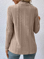 Damen Strickjacke mit fließendem Schnitt und Rippstruktur R&B