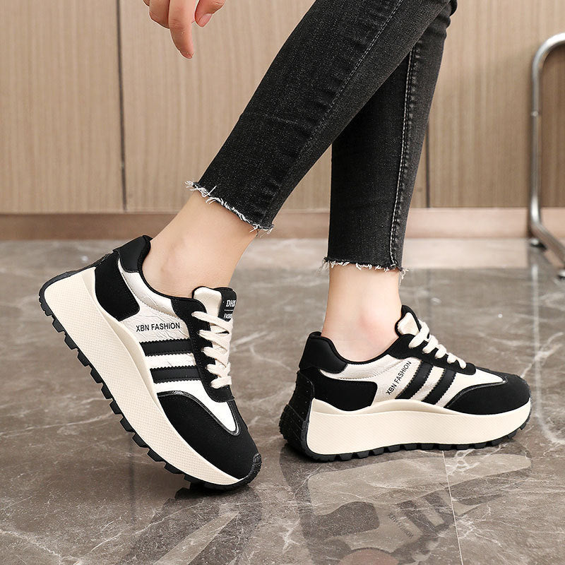 Damen Sportliche Chunky Sneakers mit rutschfester Laufsohle und atmungsaktivem Obermaterial R&B