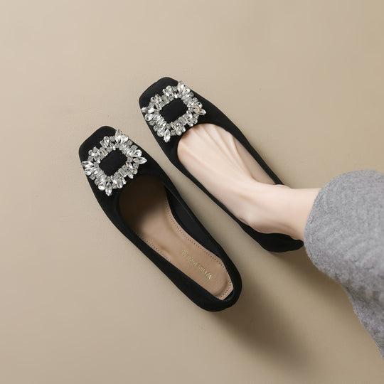 Damen Ballerinas mit funkelnder Strass-Applikation R&B