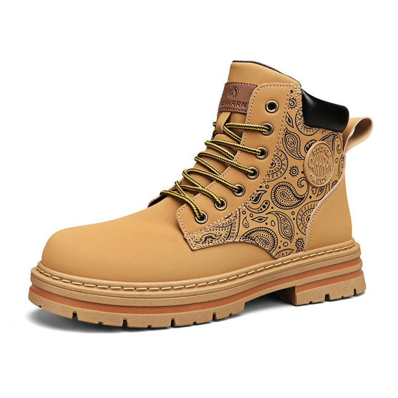Damen Modische und robuste High-Top Stiefel mit detaillierter Paisleymuster R&B