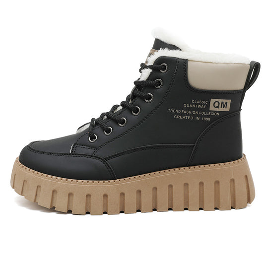 Damen Winterliche Schnürboots mit flauschigem Innenfutter und stabiler Profilsohle R&B