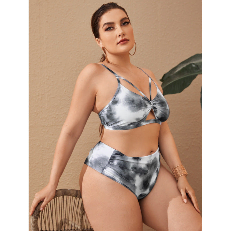 Damen Hochgeschnittener Bikini mit modischem Cut-Out-Design R&B