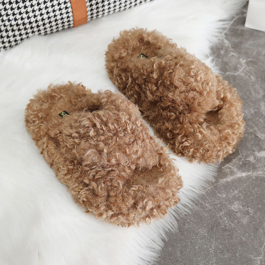 Damen Flauschige Hausschuhe aus hochwertigem Material R&B