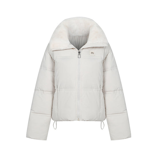 Damen Stylische gefütterte Winterjacke mit abnehmbarem Kragen R&B