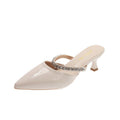 Damen Slingback-Pumps mit zierlichem Strassketten-Detail R&B