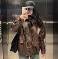 Damen modische oversized jacke mit strukturiertem Design R&B