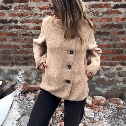 Damen lockere Fleecejacke R&B