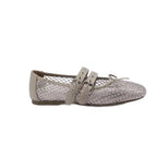 Damen Ballerinas mit doppeltem Riemen und funkelnder Optik R&B