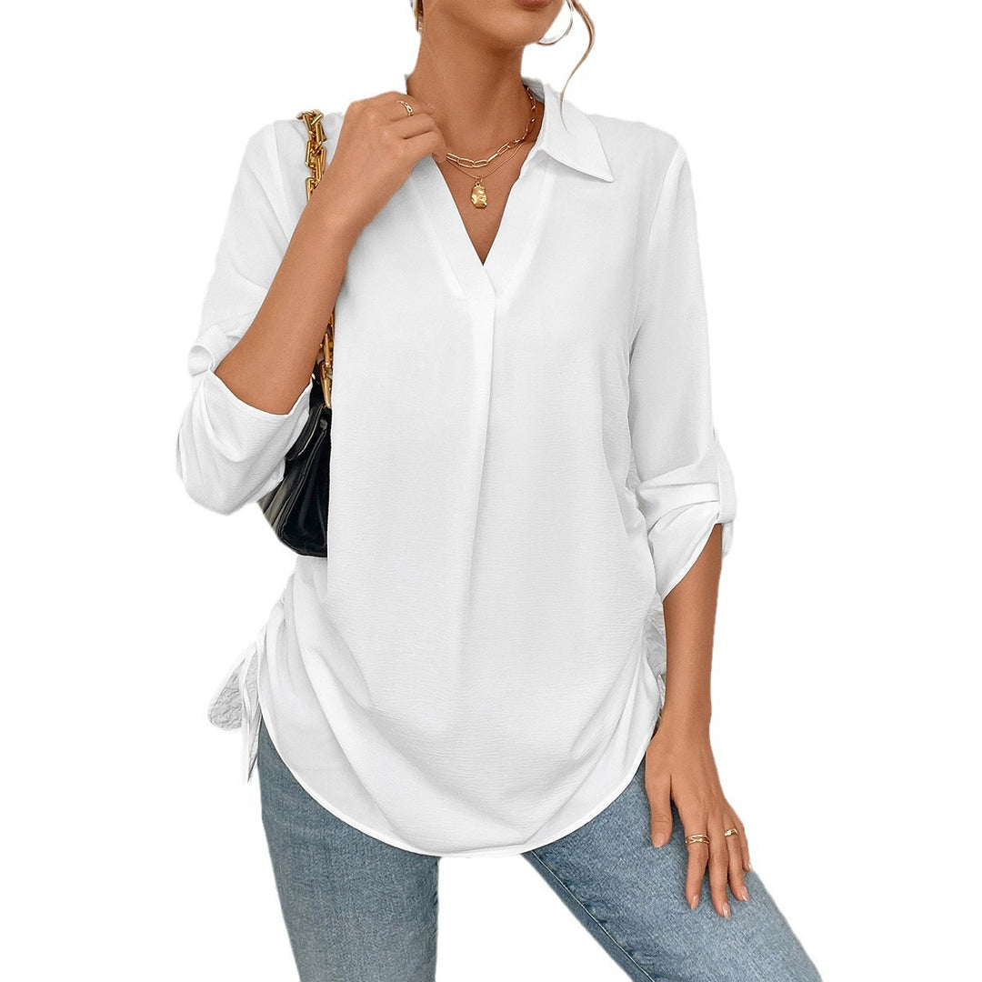 Damen lässiges Strandkleid mit seitlichen Rüschendetails R&B