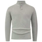 Herren innovativer Halbreißverschluss Pullover mit Rippstruktur R&B