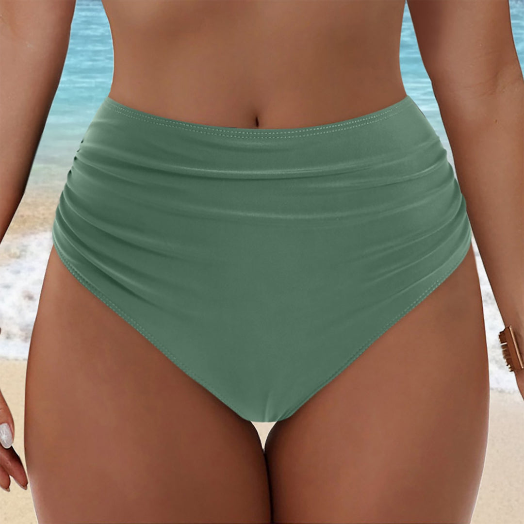 Damen Hochgeschnittenes Bikini-Höschen mit Rüschendetails R&B