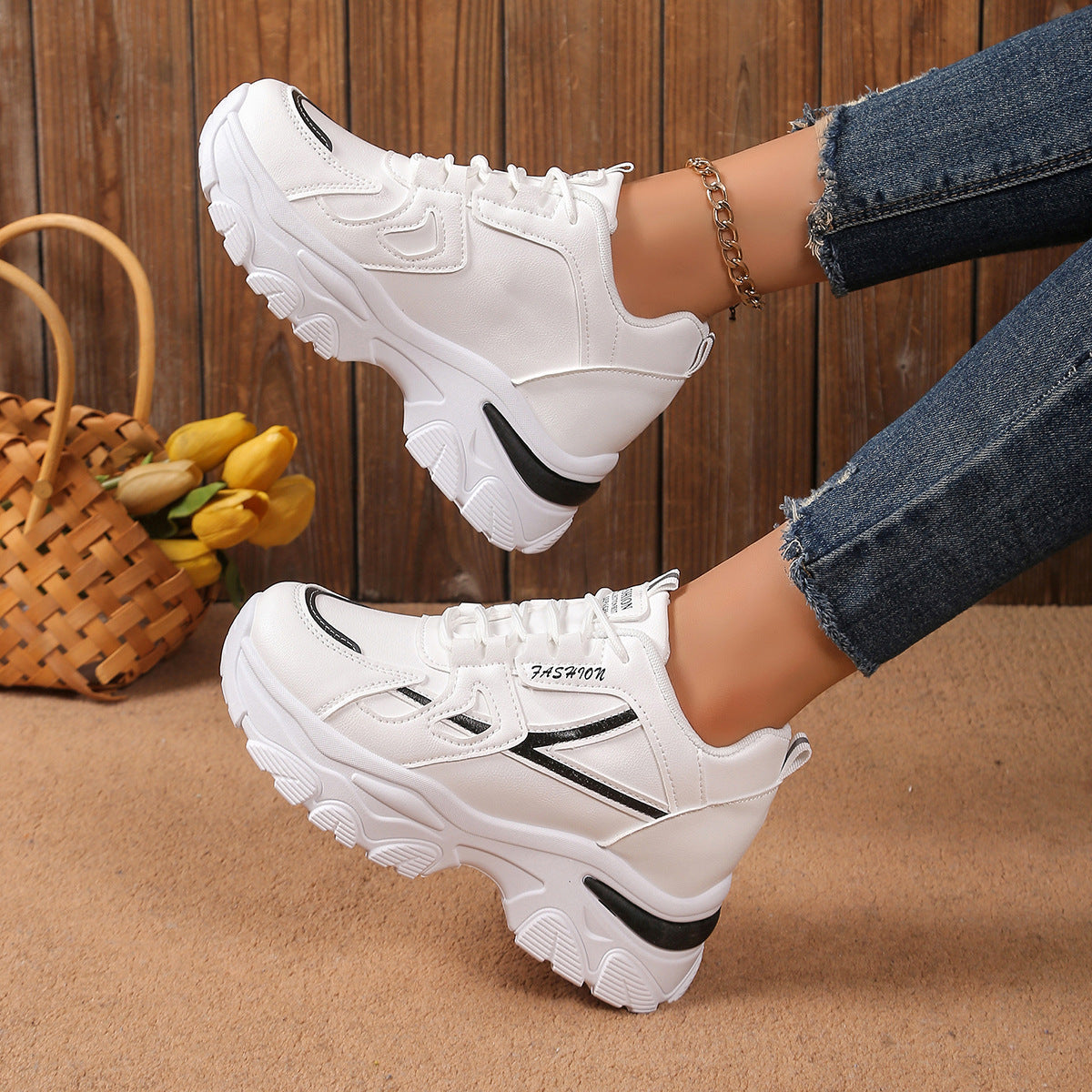 Damen Sportliche Sneaker mit hochdämpfender Sohle R&B