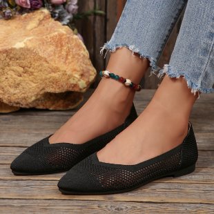 Damen Ballerinas mit luftiger Netzstrukturoberfläche R&B