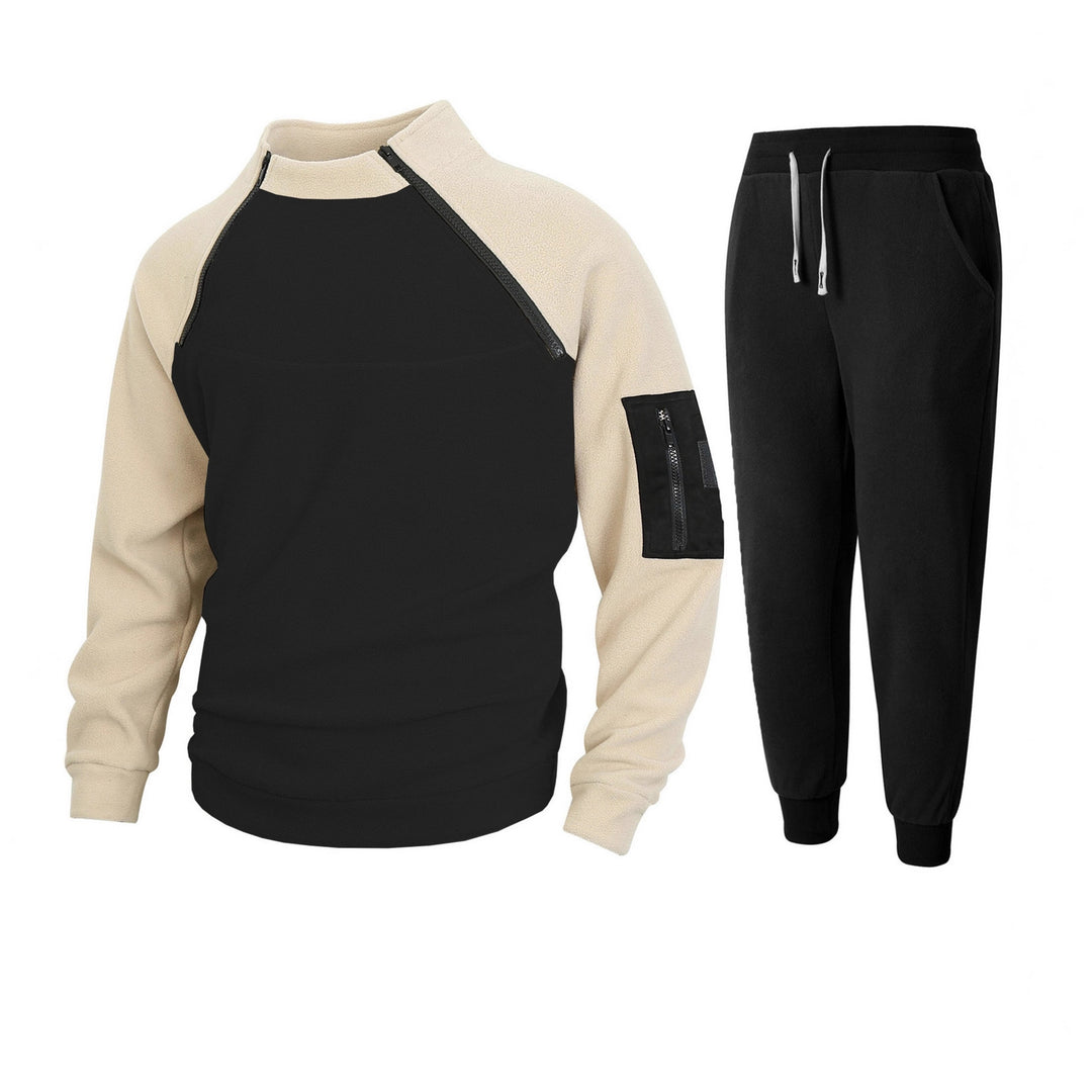 Herren Sportliches Oberteil mit funktionalem Reißverschluss und komfortabler Jogginghose R&B