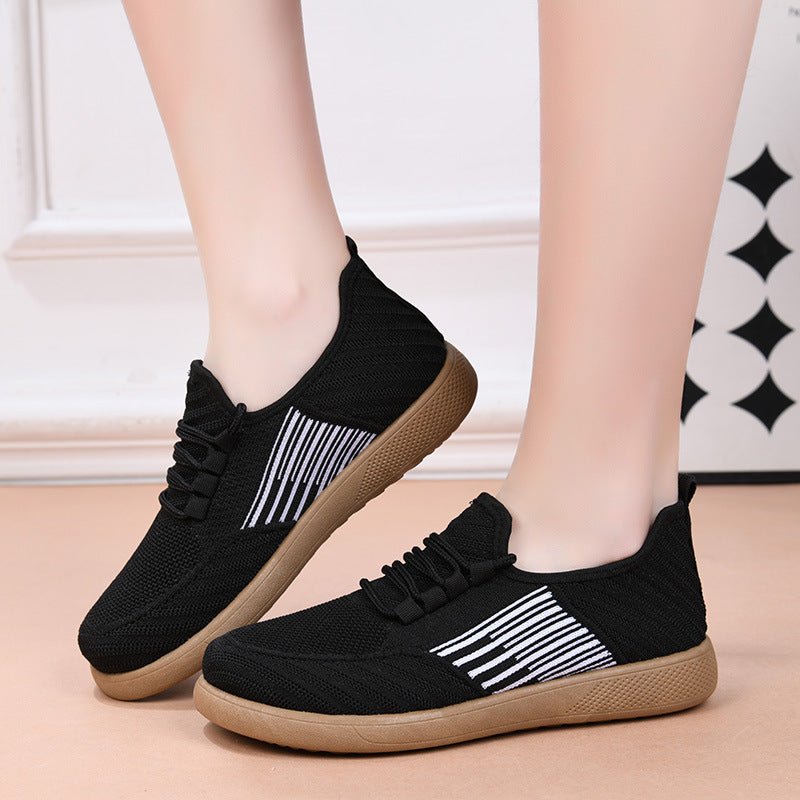 Damen Bequeme und stylische Freizeit-Sneaker mit elastischen Einsätzen R&B