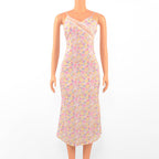 Damen Maxikleid mit zarten Spitzenakzenten und floralem Design EB