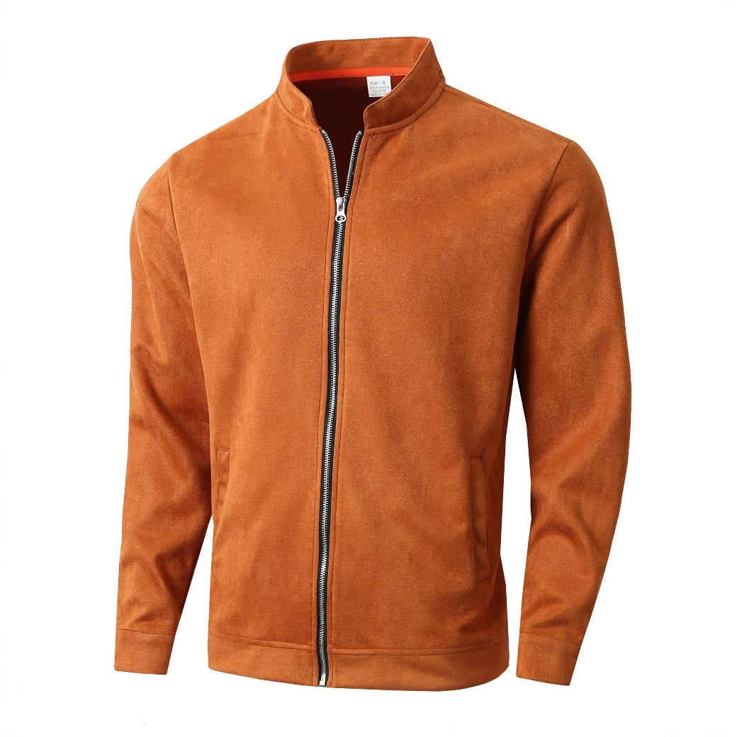 Herren Fleecejacke mit Stehkragen und seitlichen Taschen R&B