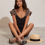 Damen Sommerliches Kleid mit Spitzen-Ärmeldetails R&B
