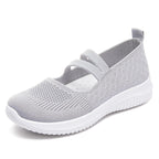 Damen Komfortable Slip-On Freizeitschuhe mit elastischen Riemen R&B