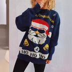Damen Weihnachtspullover mit festlichem Motiv und oversized Schnitt R&B