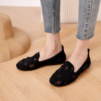 Damen lässige Slip-On Schuhe mit modischem Zierrahmen R&B