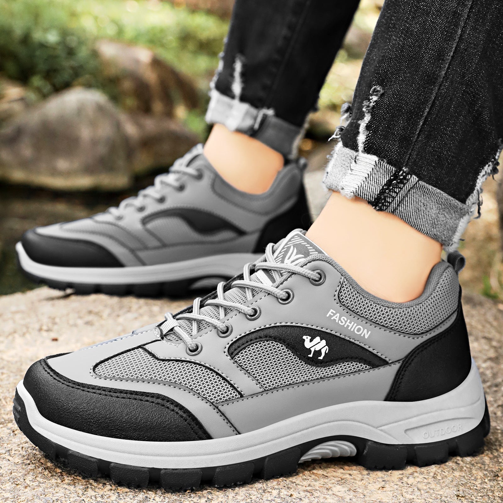 Damen Sportliche Wander- und Freizeitschuhe mit atmungsaktivem Obermaterial R&B