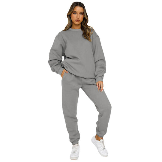 Damen Sportlicher Fleece Sweatanzug R&B