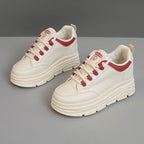 Damen Plattform Sneakers mit modischer Gummisohle und atmungsaktiver Oberkonstruktion R&B