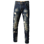 Herren Skinny Fit Jeans im Destroyed-Look R&B