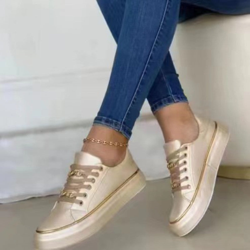 Damen Sneakers mit dekorativen Kettendetails und glamourösen Akzenten R&B