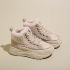 Damen High-Top Sneakers mit warmem Kunstfellfutter und rutschfester Sohle R&B