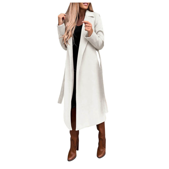 Damen eleganter und warmer Wollmantel R&B