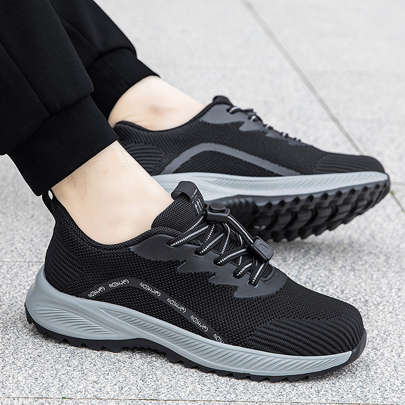Damen komfortable Laufsneaker mit elastischem Schnellverschluss und atmungsaktiver Mesh-Oberfläche R&B