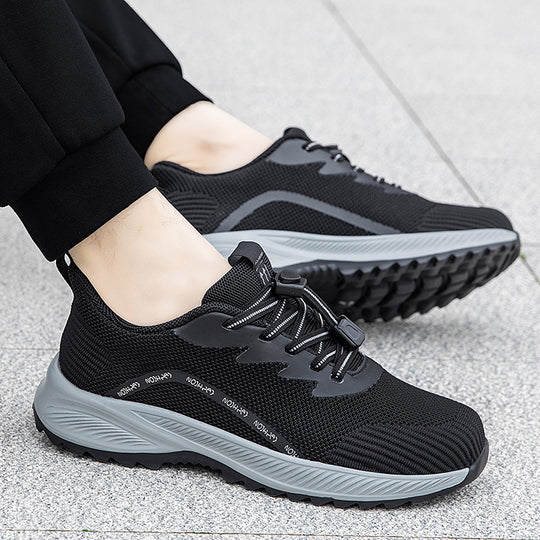 Damen komfortable Laufsneaker mit elastischem Schnellverschluss und atmungsaktiver Mesh-Oberfläche R&B