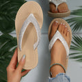 Damen Glamouröse Flip-Flops mit funkelnden Strass-Details R&B