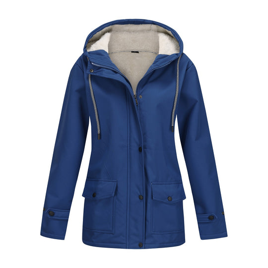 Damen Funktionale Winterjacke mit Fleece-Futter und Kapuze R&B