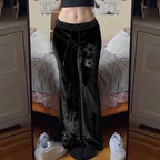 Damen Flare Jogginghose mit funkelnden Sternenapplikationen R&B