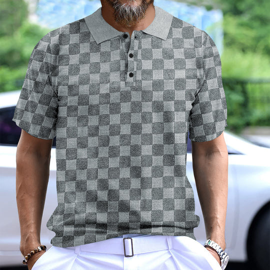 Herren Polo-Shirt mit strukturiertem Design und komfortablem Stehkragen R&B
