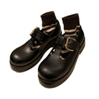 Damen elegante Mary Jane Schuhe mit modischem Schnallenverschluss