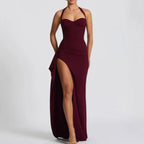 Damen Elegantes Abendkleid mit raffiniertem Schlitz und trägerlosem Design R&B