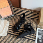 Damen Sandalen mit verstellbaren Riemen und rutschfester Sohle