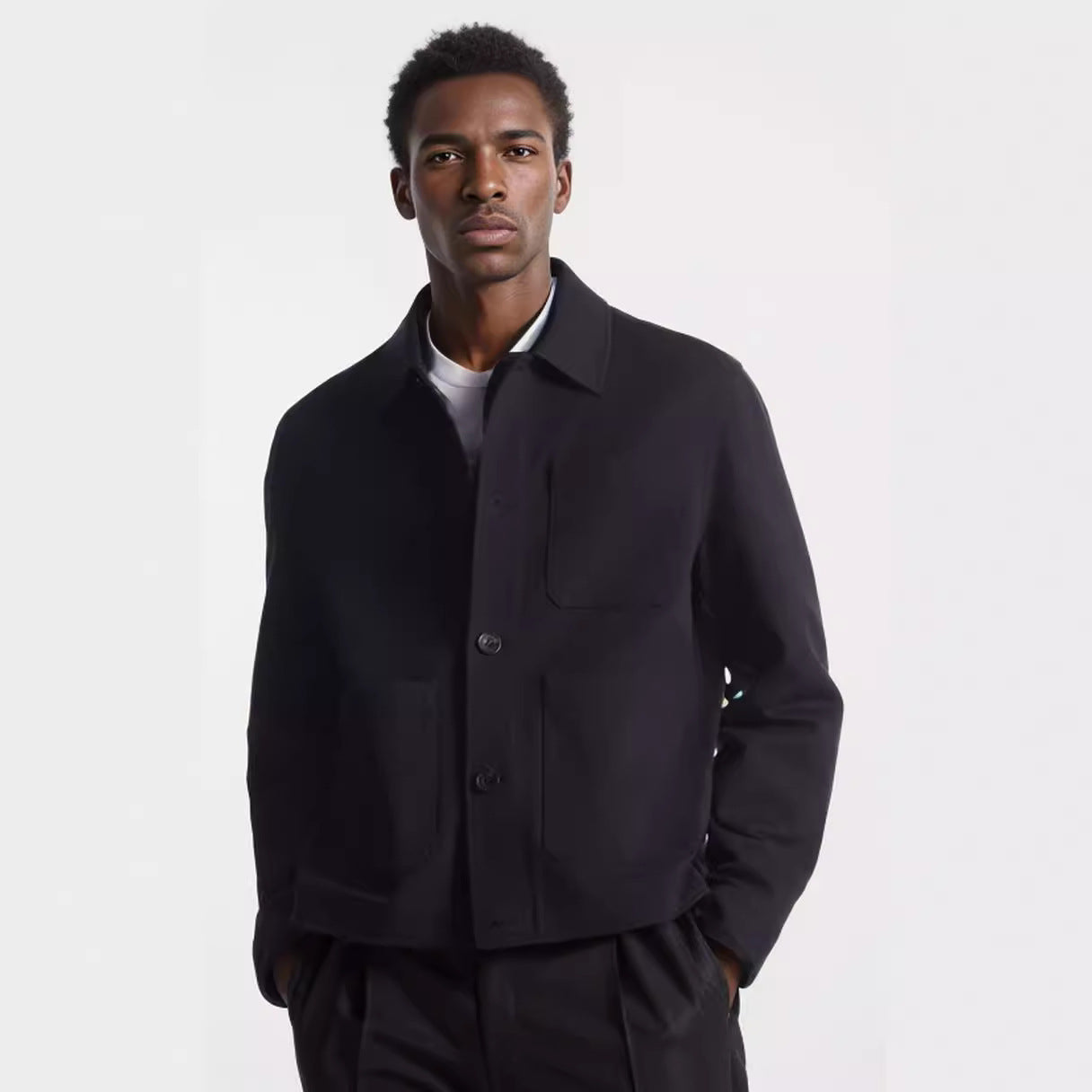 Herren modische Utility-Jacke mit praktischen Taschen und modernem Design R&B